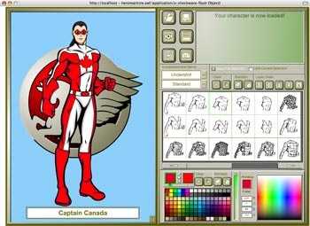 Captain Canada in HeroMachine